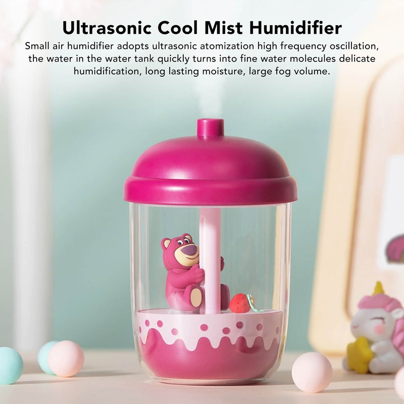 Ultrasonic Cool Mist Humidifier Cute Bear Silent Safety Small Air