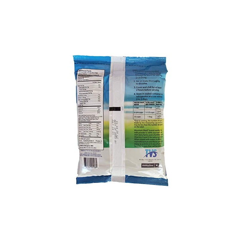 Mountain Maid Instant Nonfat Dry Milk Powder 12.8 Oz Fortified