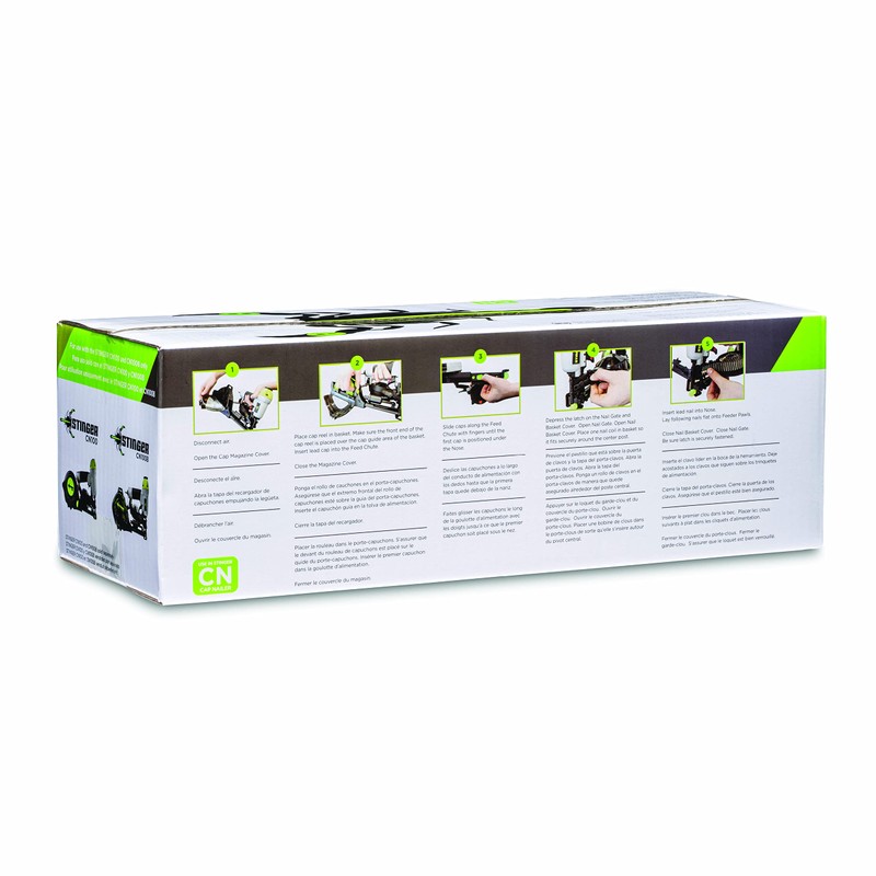 STINGER 0136260 NailPac® Cap Nails - 1" Electro Galvanized Nails