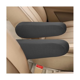Sylvil 2 PCS Car Front Seat Armrest Covers, Elastic Fabric Auto Seat Armrest Protectors, Comfortable Front Seat Arm Rest Cover Replacement for Most Vehicles, Car Accessories (Gray)