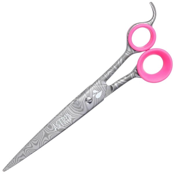 GROOM PROFESSIONAL Astrid Wide Straight Scissors, Grey, 8.5-Inch