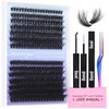 Geeneiya Lash Extension Kit Thick Cluster Lashes DIY Eyelash Extension