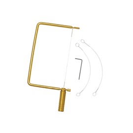 ROCKLER Gold Finish Cheese Slicer Kit - Stainless Steel Wire Cheese Slicer w/Extra 2 Wires & Hex Key - Easy Installation Cheese Cutters for Block Cheese - DIY Gift Ideal Kitchen Gadgets for Decor