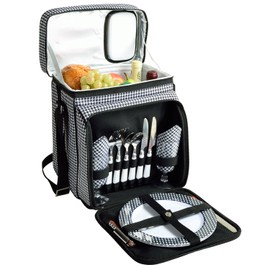 Picnic at Ascot Original Insulated Picnic Basket/Cooler Equipped with Service for 2- Designed, Assembled & Quality Approved in the USA