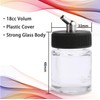 Langlengtec 10pcs 18cc Glass Airbrush Bottles Kit with Adapter Caps