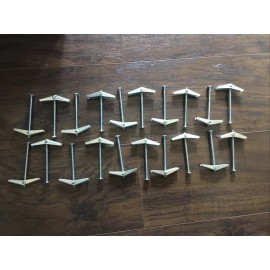 Everbilt 20 PCS 3/16” X 3" ROUND SLOTTED HEAD TOGGLE BOLTS WALL ANCHOR