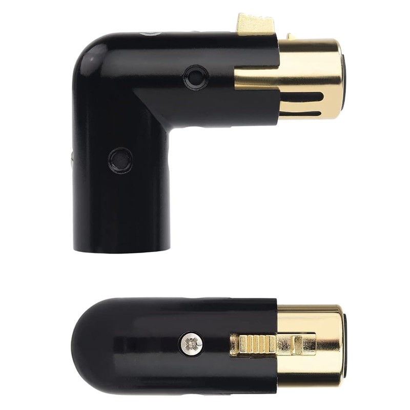 MAD OWL 3-Pin XLR 90 Degree Adapter, Adjustable Male to