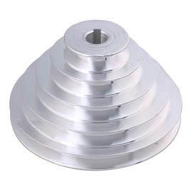 18 mm Bore 54 mm - 150 mm Outer Diameter Aluminium 5 Slot A Type V-shaped Pagoda Pulley 5 Step Pulley Belt 12.7 mm Belt Width