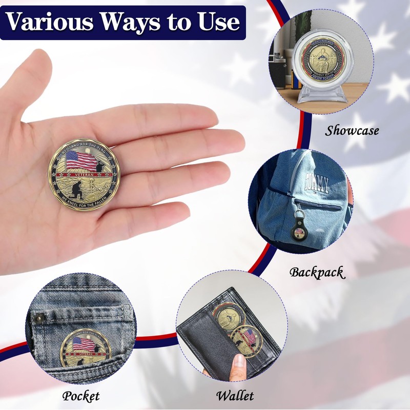 U.S. Veteran Challenge Coin We Stand for The Flag We