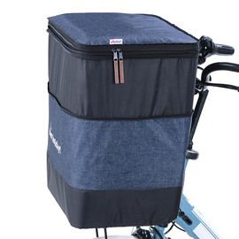 Kawadomi Seisakusho Bicycle 2-Tier Front Basket Cover Denim Pattern (Wide Type) KW-557NV Navy