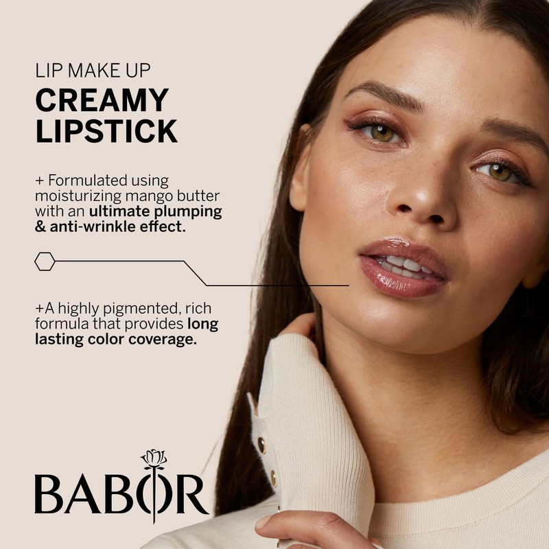 BABOR MAKE UP Lip Colour, Creamy Lipstick with Care, Long-Lasting,