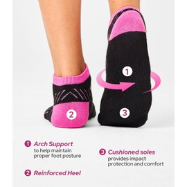 BAMBOO COOL Womens Ankle Socks Bamboo Viscose Athletic Moisture-Wicking Low Cut Running Socks Cushioned Anti-Blister