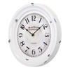 Yosemite Home Decor Circular Iron Wall Clock, White Frame, White