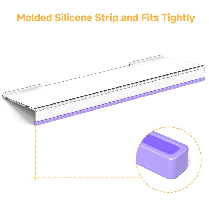 Rulyyo Ergonomic Computer Keyboard Stand - 17 Inch Clear Acrylic