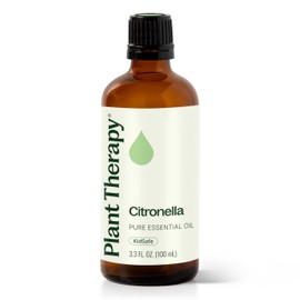 Plant Therapy Citronella Essential Oil 100 mL (3.3 oz) 100% Pure, Undiluted, Citronella Oil for Aromatherapy, Diffuser, Candle Making, Skin Care, Outdoors, Therapeutic Grade