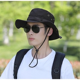 Coolwife Bucket Hats Boonie Hats Denim Wide Brim Cotton Foldable Jungle Fishing Hiking Beach Sun Cap (A Light Khaki)