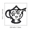 Teapot Rubber Stamp, 3/5 Inch Small Mini Tea Stamp for