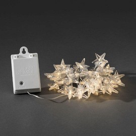 LED decorative light chain for outdoor use with light sensor, blue, 40 LEDs