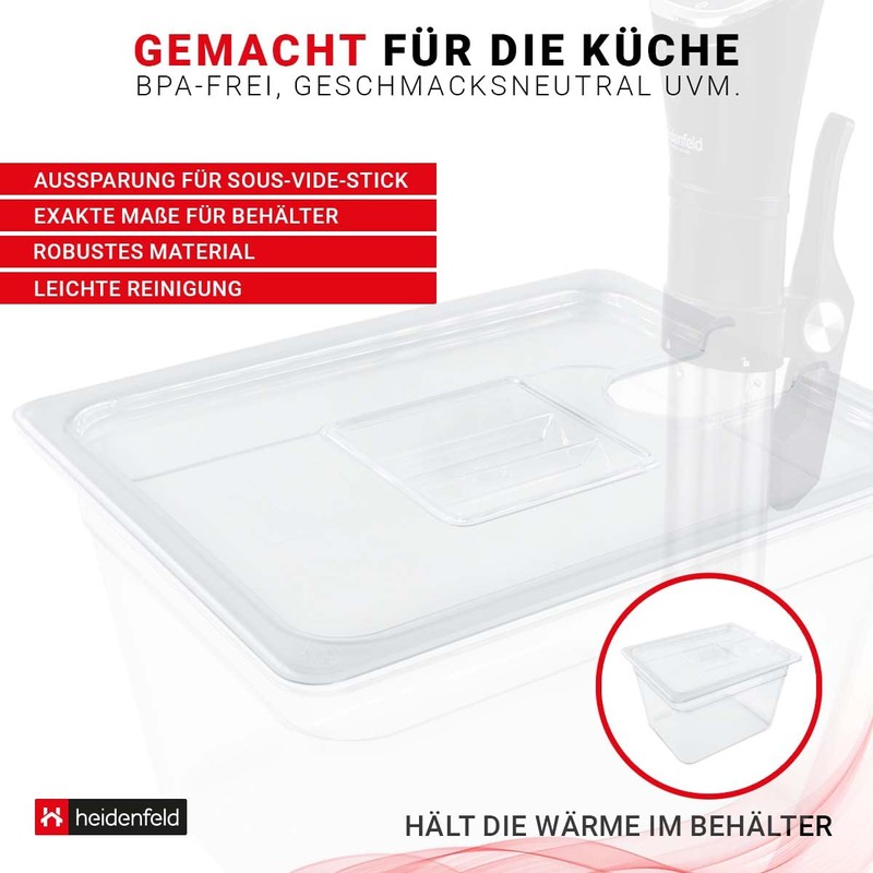 Heidenfeld SVS11 Sous Vide Garer Container - Extra Large 32.0