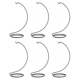 Creative Hobbies Ornament Display Stand Wire Hanger Holders,10 Inch Tall Black Chrome, Pack of 6