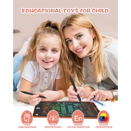 2 Pack LCD Writing Tablet, 8.8 Inch Colorful Doodle Board Drawing Tablet for Kids, Erasable Electronic Painting Pads, Learning Educational Toy Gift for 3+ Years Old Girls Boys Toddlers (Blue and Pink)