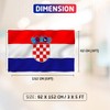 5x3ft Double Sided Croatia National Flag Banner with Two Brass