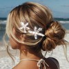 CAKURE Starfish Hair Clip Gold Beach Hair Barrettes Mermaid Hair