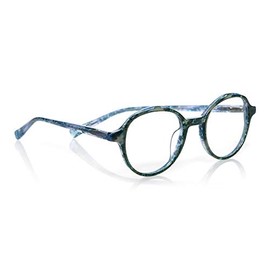eyebobs Flip Unisex Premium Readers, Blue Green Multi Front with Blue Multi Temples, 2.25 Magnification
