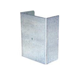 Fence Post Galvanized Steel Post Protectors- Fence Post Protection from Strimmer Damage Single (4 x 4 Inch Post 6" High)