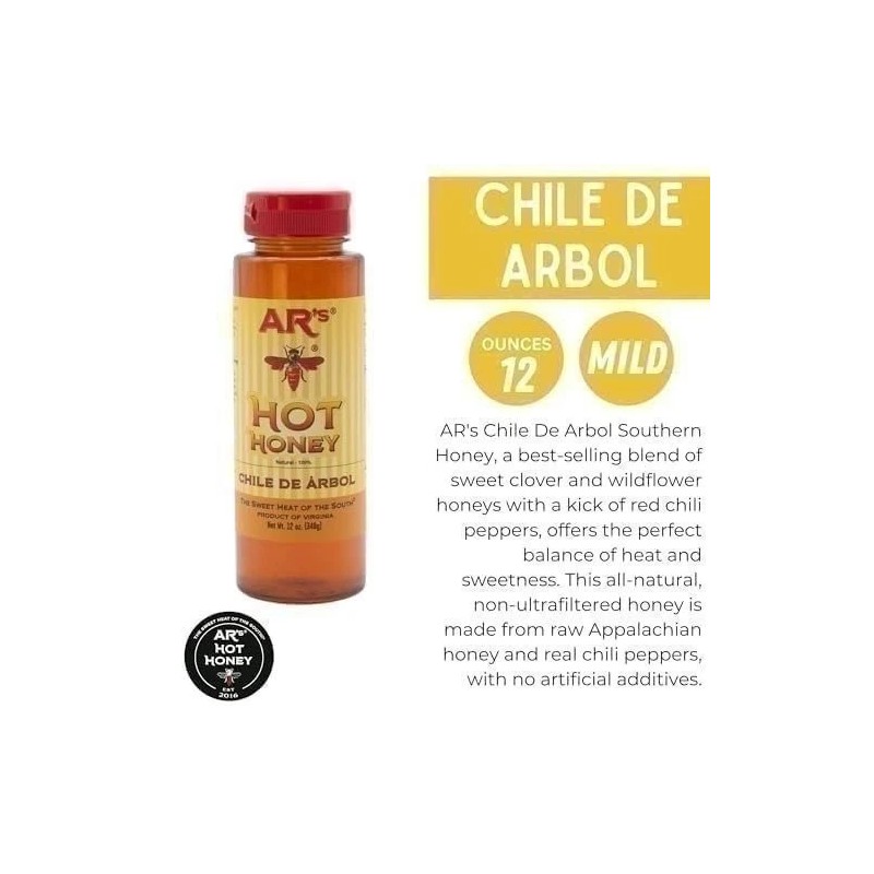 Ar'S AR’s Hot-Mild Southern Honey with Chile De Arbol -