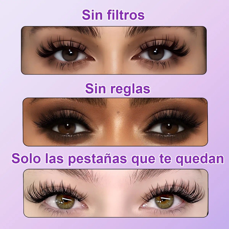 Racimos Extensiones De Pestañas Autoadhesivas Naturales Diy