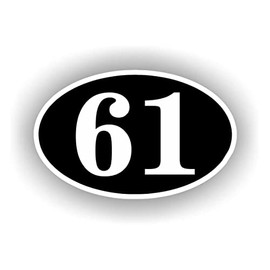 AMA SHOP Sticker Shaped Vintage Numbers Customizable |Sticker for Helmet, Motorcycle, Camper,Boat | AutoTuning |
