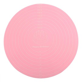Baking Mat Round Silicone Pastry Mat, Nonslip Sheet Mat with Measurement, Nonstick Dough Rolling Mat Food Grade Silicone Counter Mat for Making Cakes Cookies Macarons Bread and Pastry