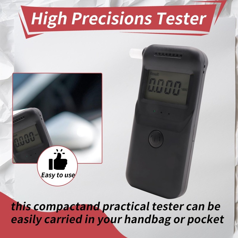 Snblzhef Portable Breathalyzer High Precisions Tester with Voice Prompt Reusable