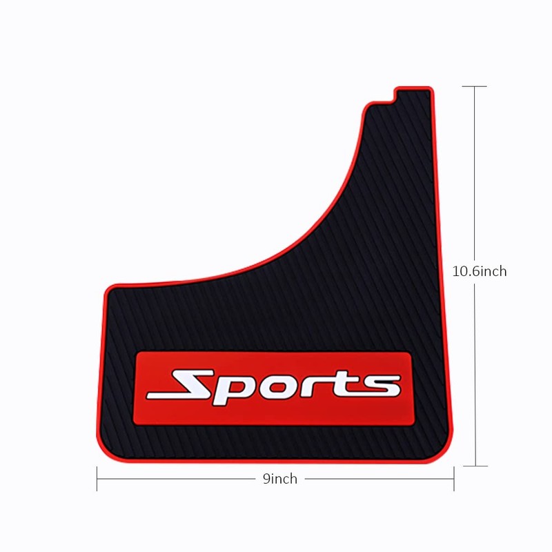Pack of 2 Car Mud Flaps, Universal Splash Guard, Rubber