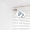 AXLIZER 4PCS Window Blind Headrail Brackets - Mini White Center