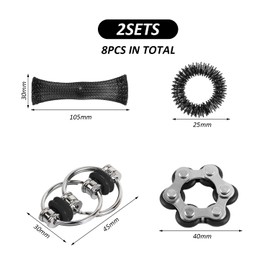 8 Pieces Of Metal Keychain, Stress Relief Toys, Finger Toys, Creative And Fun Toys.