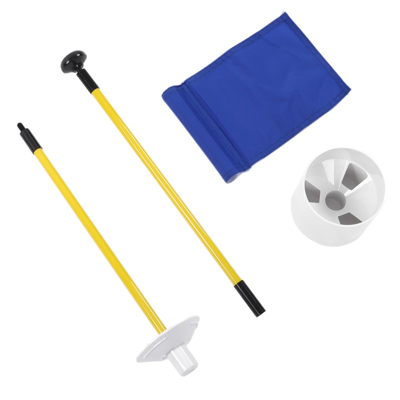 Practice Golf Hole Pole Cup Flag Stick Detachable 2 Section