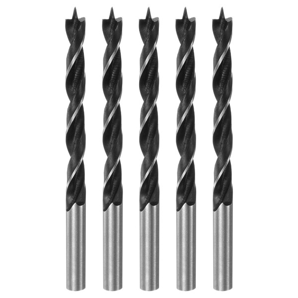 HARFINGTON 5pcs Brad Point Drill Bits 7mm(18/64") Dia Straight Steel