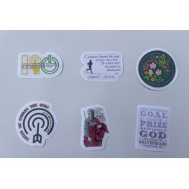 Philippians 3 14 I Press On Toward The Goal to Win The Prize for Which God Has Called Me Heavenward Bible Verse, Christian Sticker 3 Inch Waterproof Vinyl Decals