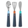 Tommee Tippee Big Kids Stainless Steel First Cutlery Set, Rounded