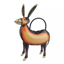 Unbranded Handcrafted Metal Donkey Watering Can Plant Pals Garden Yard Porch Decor 15.5 in