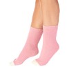 Slenderella Waffle Knit Bed Socks BS183 Pink