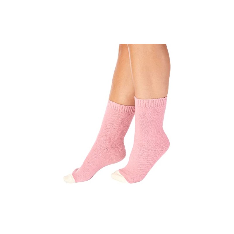 Slenderella Waffle Knit Bed Socks BS183 Pink