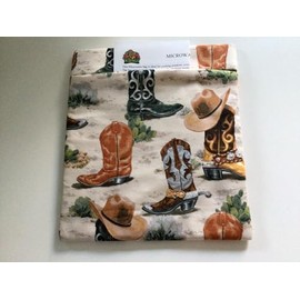 Microwave Potato Bag Pouch Cowboy Boots Hats Cactus Large All Cotton Baked Potato Bag Handmade Kitchen Utensil