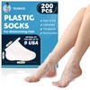 TEAWOO 200PCS Disposable Foot Covers Fits up USA 9, Leak-Proof