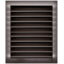 HVAC Premium 18"W x 24"H Aluminum Exterior Gable Louver Vent For Walls & Crawlspace - Weather-Resistant Air Grille With Screen Mesh - Brown [Outer Dimensions 19.75"W x 25.75"H]