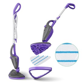 Turonic ST3 10-in-1 Steam Mop - 1500W, 110°C Floor Steamer, 25 Min Runtime, 13oz Tank, 15s Heat-Up, Detachable Handle, Handheld Cleaner for Tile, Grout, Hardwood, Carpet, Lightweight 8.8lb Design
