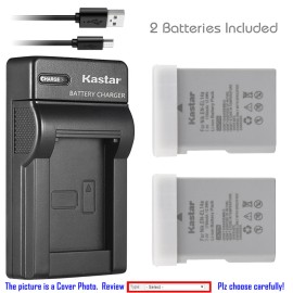 Kastar EN-EL14a Battery Charger for Nikon Coolpix P7000 P7100 P7700 P7800 D5100 - 1 Slim Charger