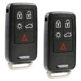 Car Key Fob Keyless Entry Smart Remote fits Volvo S60 S80 V60 V70 XC60 XC70 (KR55WK49264), Set of 2